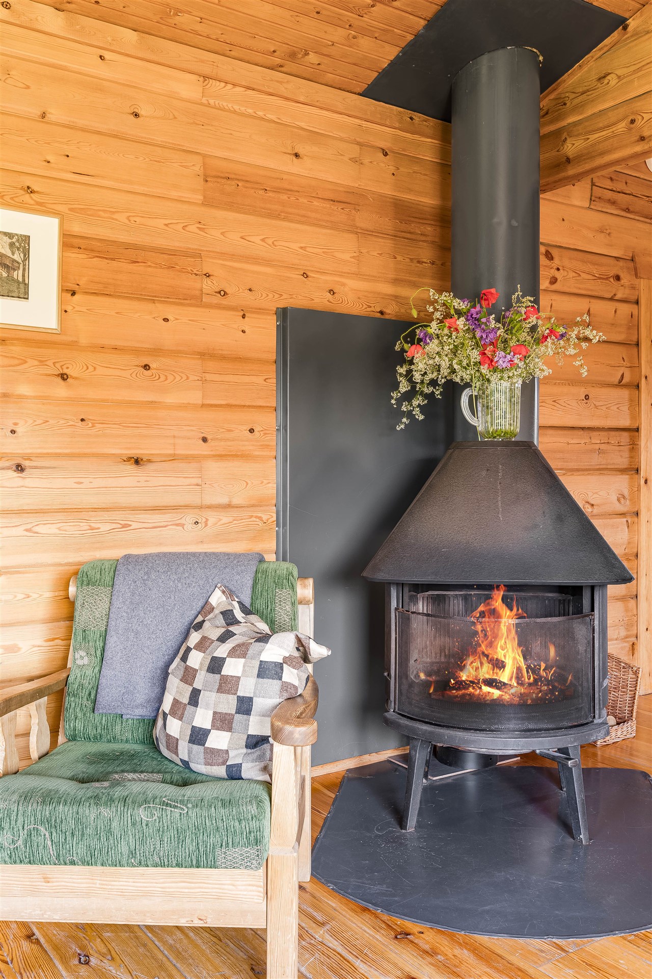 Kamin – närbild